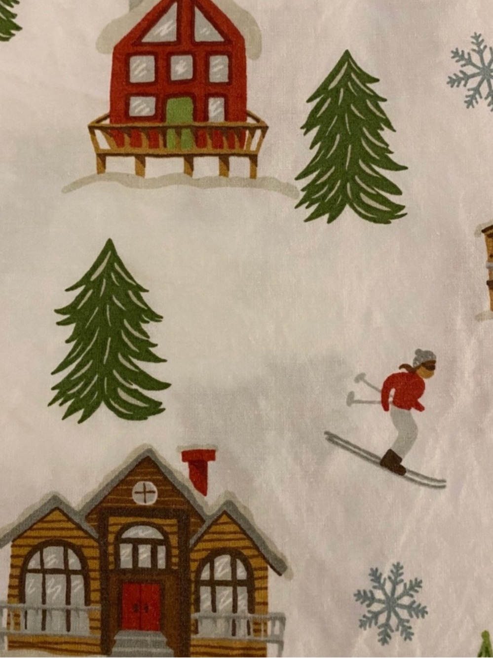 Pottery Barn Ski Lodge Organic Cotton Percale Queen Sheet Set Fitted Sheet